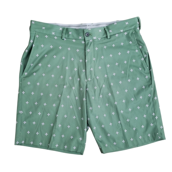 Walter Hagen Green Pink Pattern Golf Shorts 36 - Picture 1 of 4